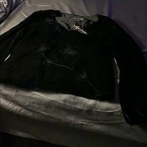 Black velvet top